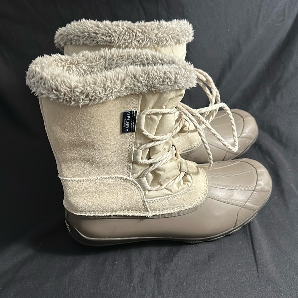 Sperry Syren Strait Oat Winter Bone Lace Up Boots Women’s Size 9